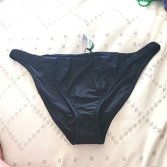 Nwt J. Crew Black Scrunchy bikini bottoms size XL - Picture 1 of 4
